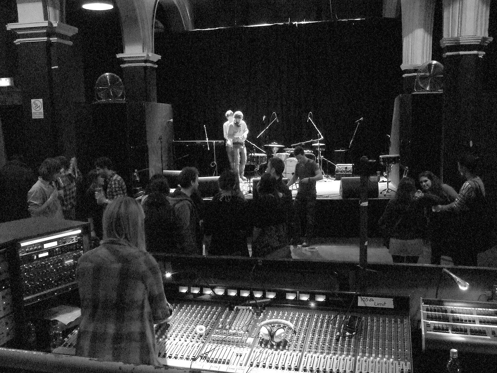 New Year's Day, and The Miserable Rich at the Arts Centre, Southwold and Norwich - 1st January 2011: The view from behind the sound desk