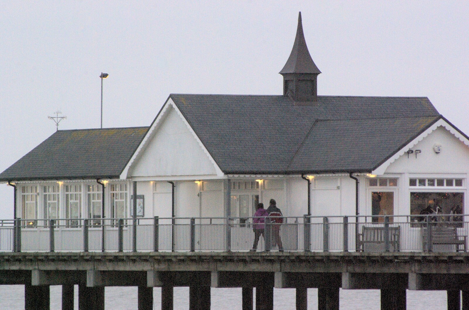 New Year's Day, and The Miserable Rich at the Arts Centre, Southwold and Norwich - 1st January 2011: Buildings on Southwold Pier