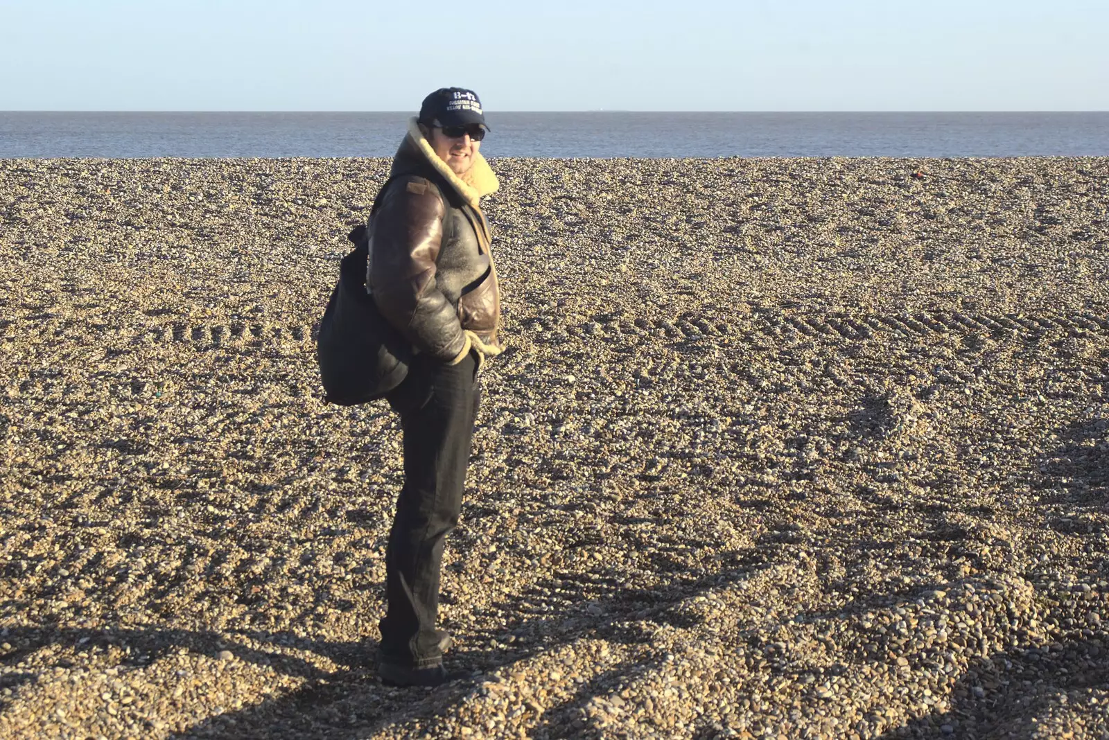 Clive on the beach, from A Trip to Thorpeness, Suffolk - 9th January 2011