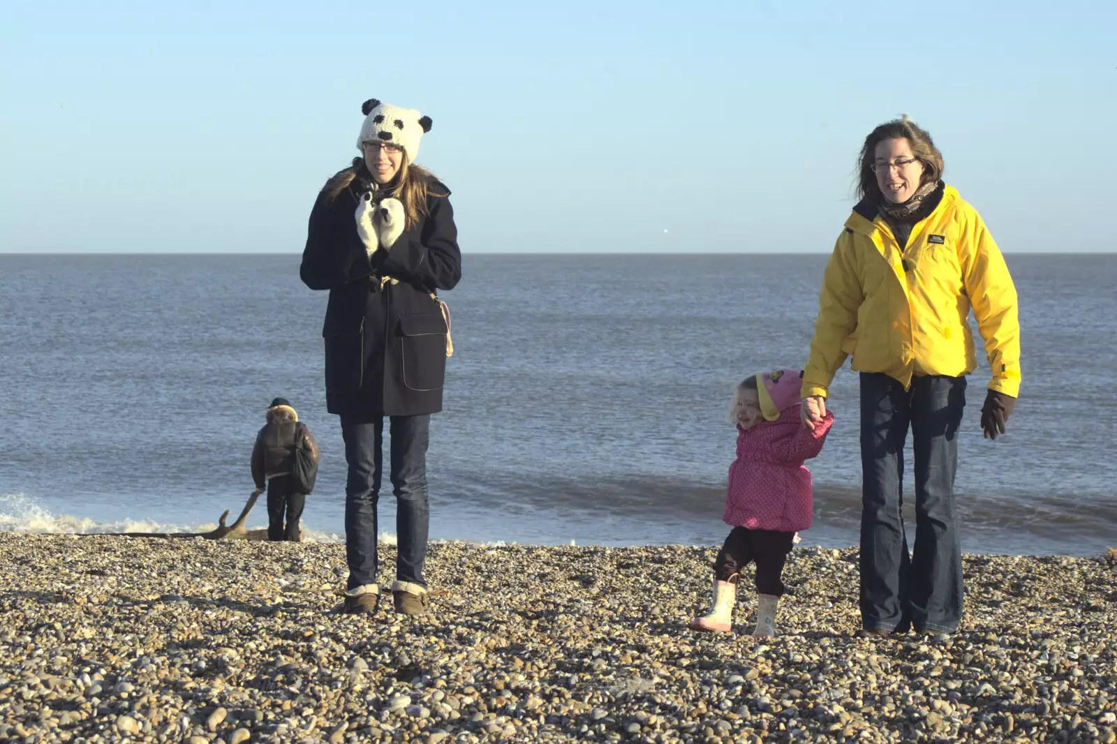 Ellie, Amelia and Suzanne, from A Trip to Thorpeness, Suffolk - 9th January 2011