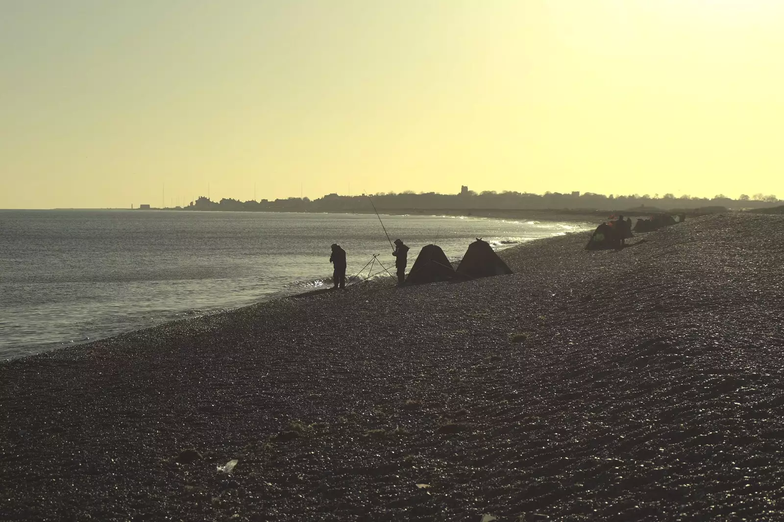 Fishermen on the beach, from A Trip to Thorpeness, Suffolk - 9th January 2011