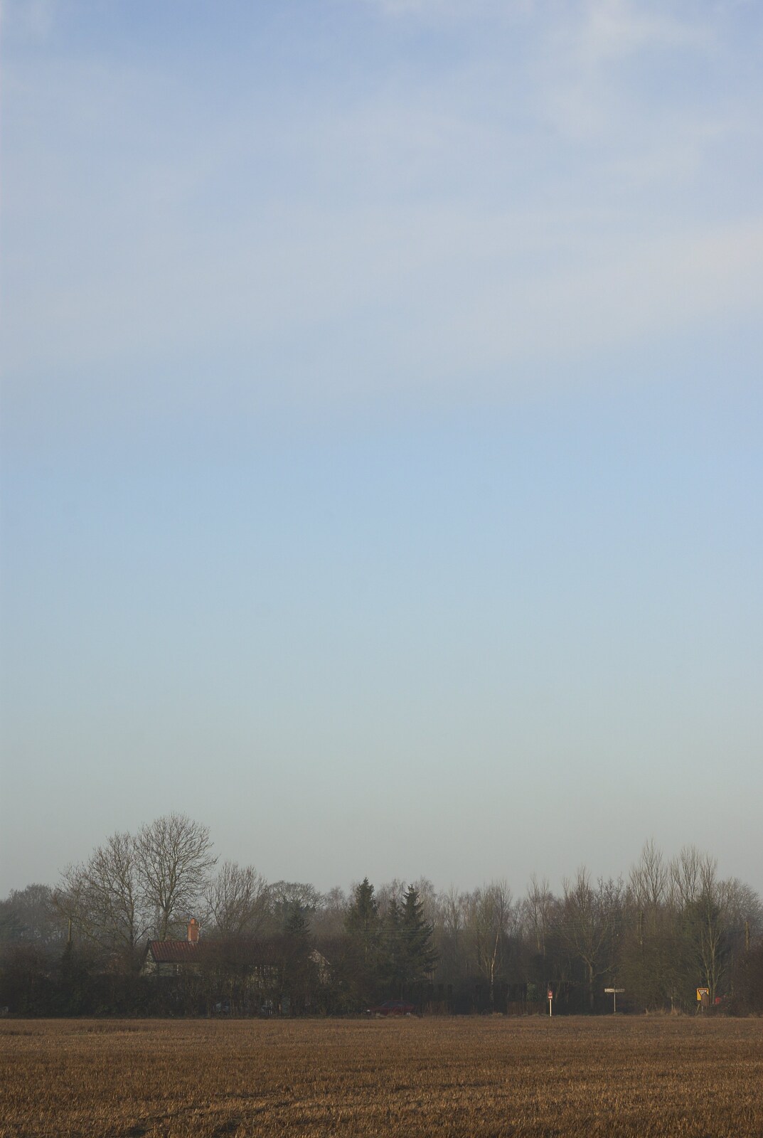 Thornham Walks, and a Swiss Fondue, Thornham and Cambridge - 23rd January 2011: A winter sky