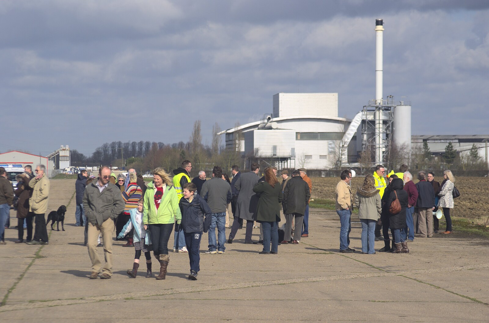 The crowds disperse from Eye Say No To Waste!, Eye Airfield, Suffolk - 27th February 2011