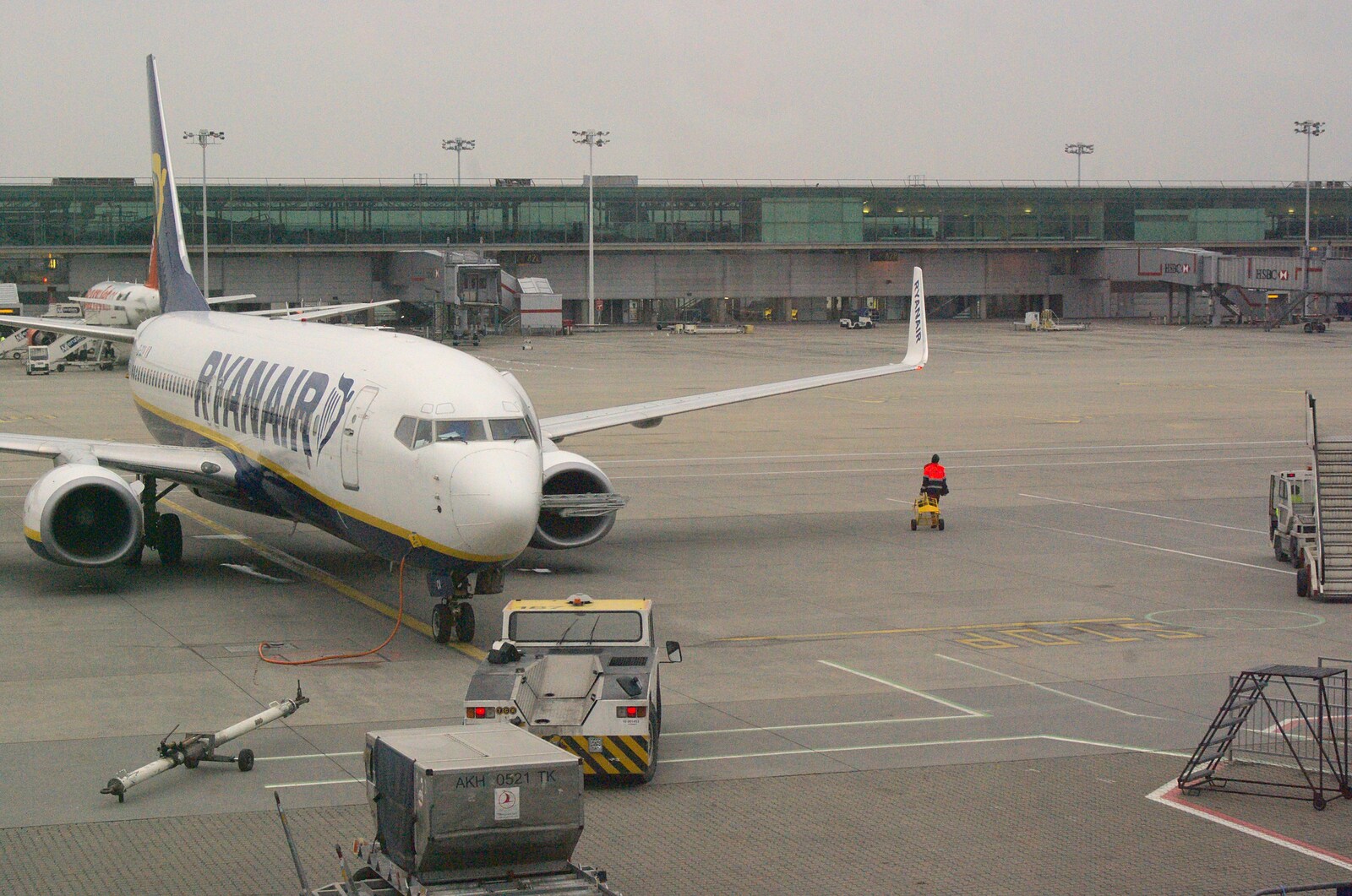Our broken Ruinair 737-800 at Stansted from A Week in Monkstown, County Dublin, Ireland - 1st March 2011