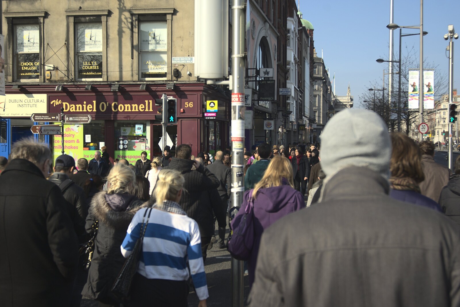 Crossing on Bachelor's Walk from A Week in Monkstown, County Dublin, Ireland - 1st March 2011