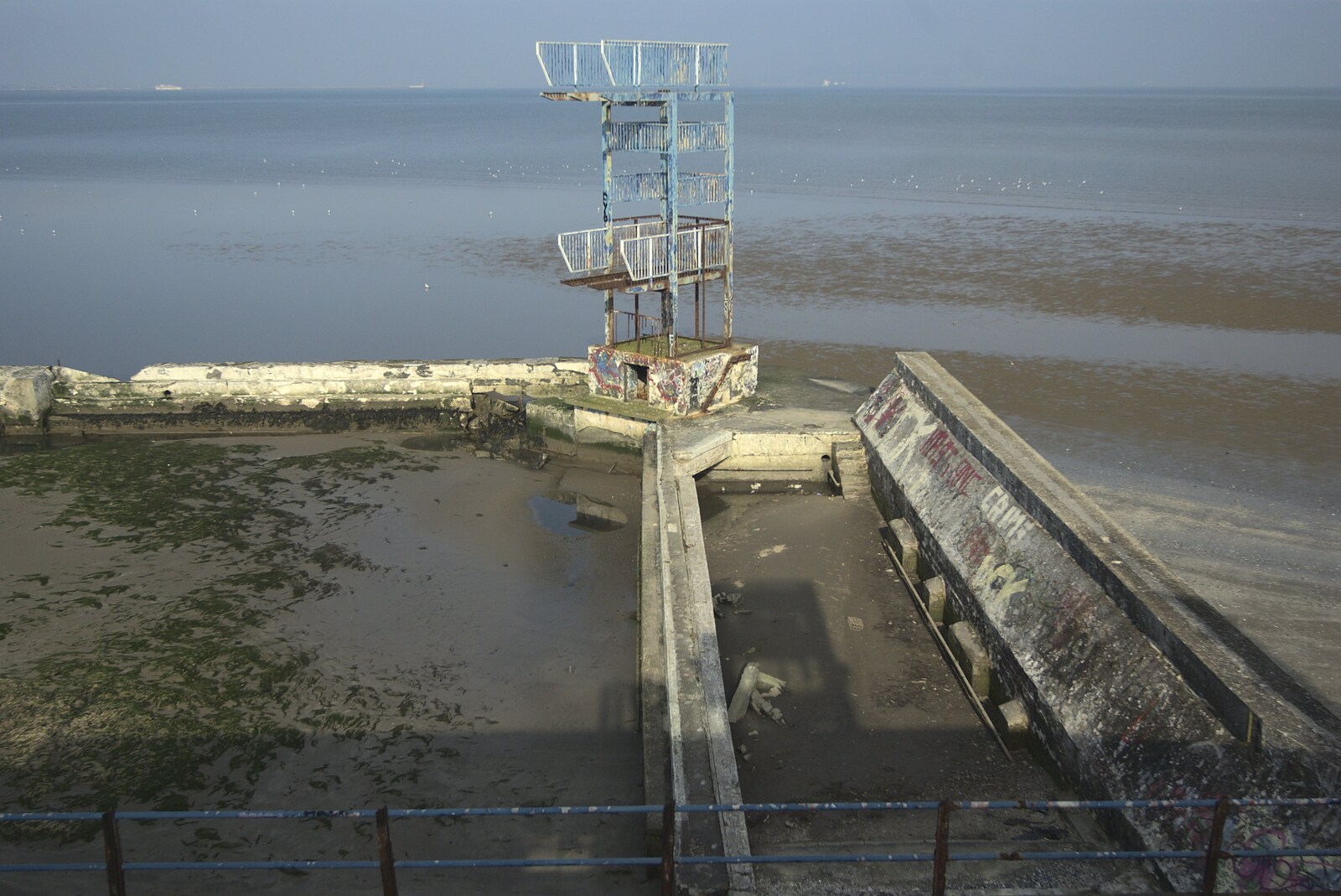 The derelict Blackrock Baths, behind the station from A Week in Monkstown, County Dublin, Ireland - 1st March 2011