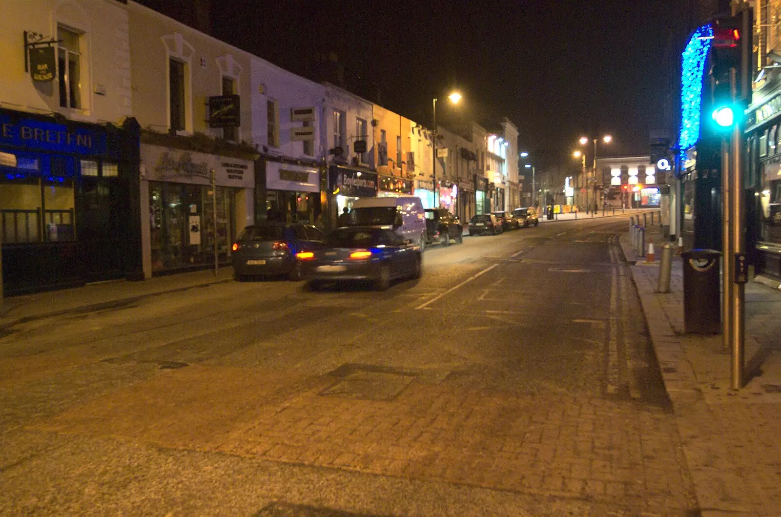 Cars on Main Street, Blackrock, from A Week in Monkstown, County Dublin, Ireland - 1st March 2011