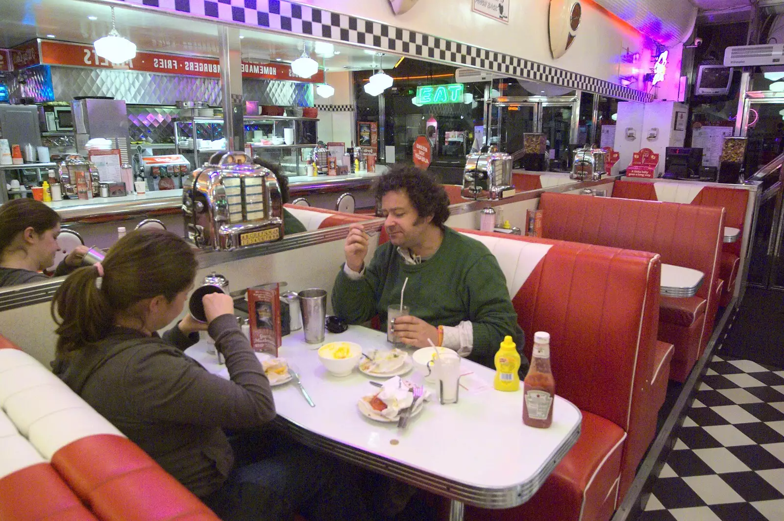 Late-night snack in Eddie Rocket's, from A Week in Monkstown, County Dublin, Ireland - 1st March 2011