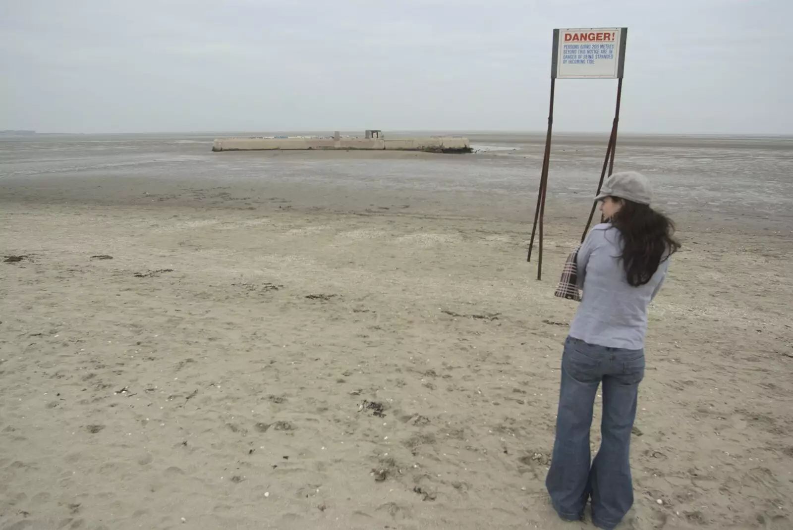 Jen Mac on the beach at Sandymount, from A Week in Monkstown, County Dublin, Ireland - 1st March 2011