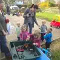 Fred helps to plant some sunflower seeds, Nosher's Last Bumbles, Bressingham, Norfolk - 25th March 2011