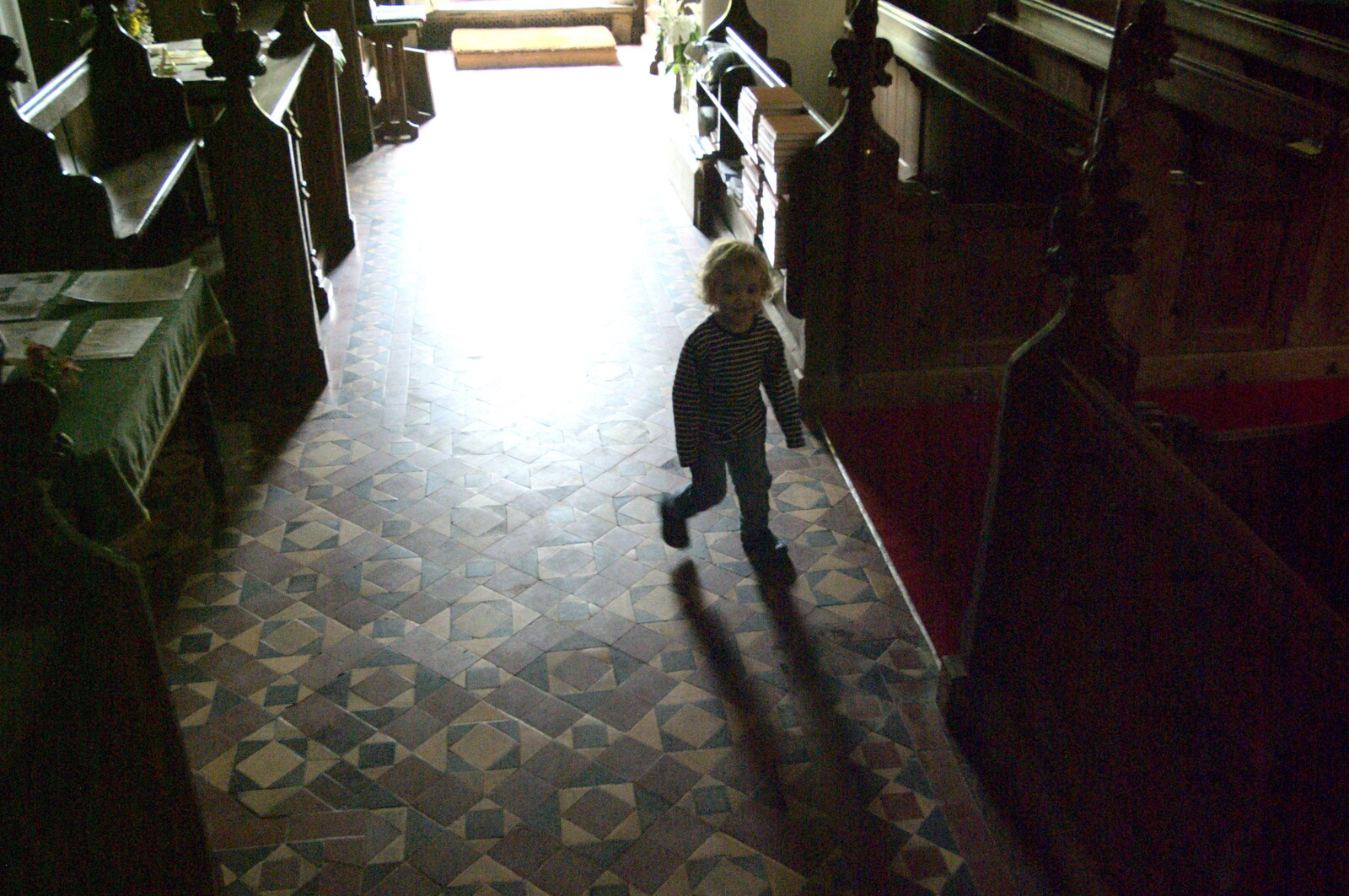 Fred in the church from Charles and the Royal Wedding, Brome, Suffolk - 24th April 2011