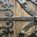 Wrought iron door detail, Charles and the Royal Wedding, Brome, Suffolk - 24th April 2011