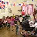 Annabel dances whilst Fred stands still, Charles and the Royal Wedding, Brome, Suffolk - 24th April 2011