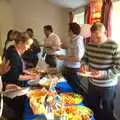 Charles gets some party food, Charles and the Royal Wedding, Brome, Suffolk - 24th April 2011