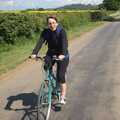 The BSCC Weekend at Rutland Water, Empingham, Rutland - 14th May 2011, Sue cycles along the road
