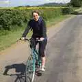 Sue cycles along the road, The BSCC Weekend at Rutland Water, Empingham, Rutland - 14th May 2011