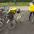 Apple considers the pile of bikes, The BSCC Weekend at Rutland Water, Empingham, Rutland - 14th May 2011