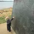 Fred pokes the big sculpture at Sykes Lane, The BSCC Weekend at Rutland Water, Empingham, Rutland - 14th May 2011