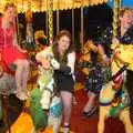 Allyson, Isobel and Rachel on the carousel, The Bressingham Blitz 1940s Dance, Bressingham Steam Museum, Norfolk - 21st May 2010