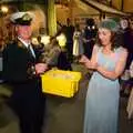 Carmen gets a raffle ticket from Will's box, The Bressingham Blitz 1940s Dance, Bressingham Steam Museum, Norfolk - 21st May 2010