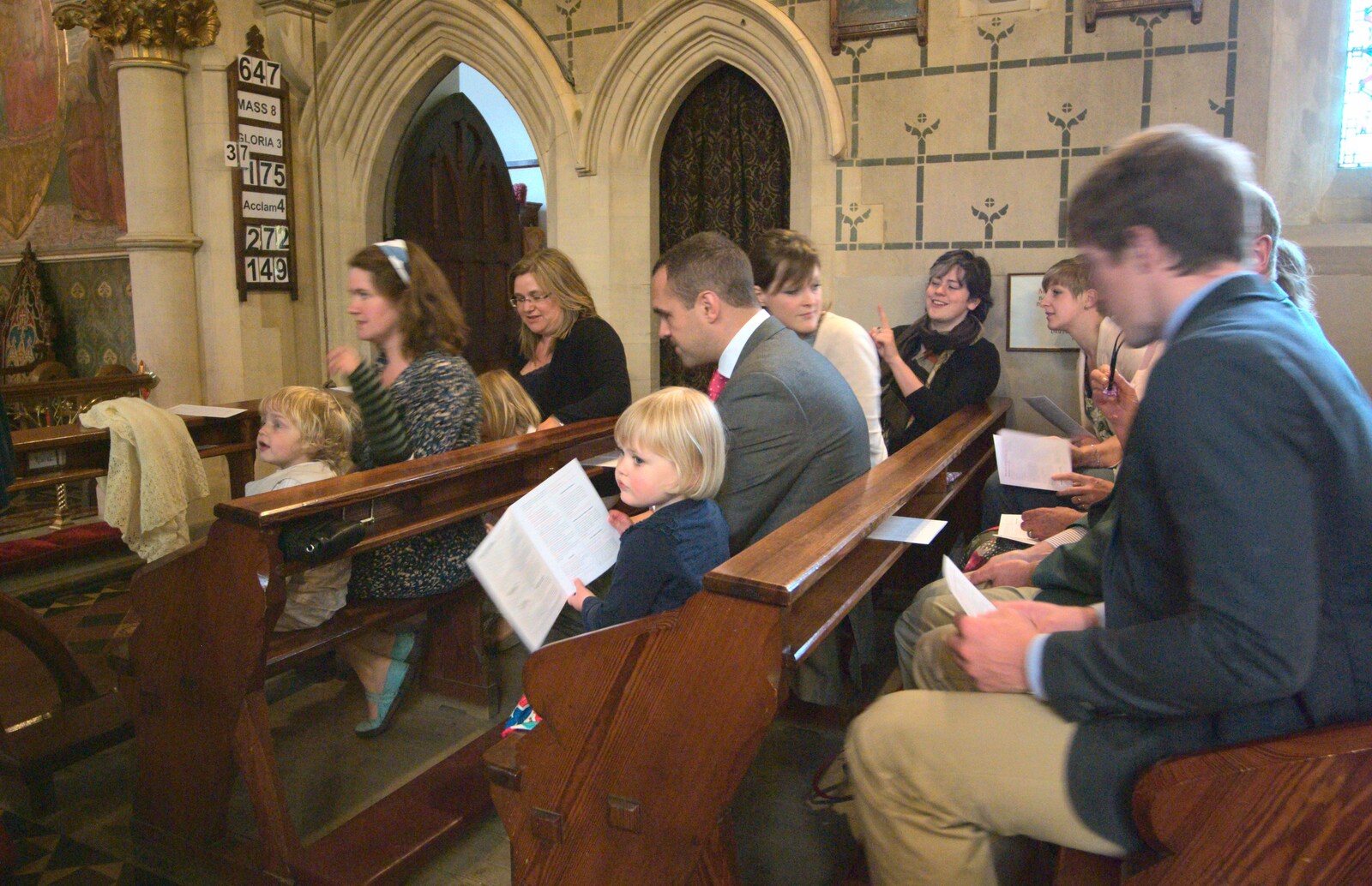 The assembled masses in the church from A Christening, Wilford, Northamptonshire - 22nd May 2011