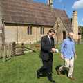 Stephen and Baz walk out from the chapel, A Christening, Wilford, Northamptonshire - 22nd May 2011