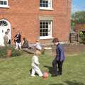 Fred plays a spot of footie, A Christening, Wilford, Northamptonshire - 22nd May 2011