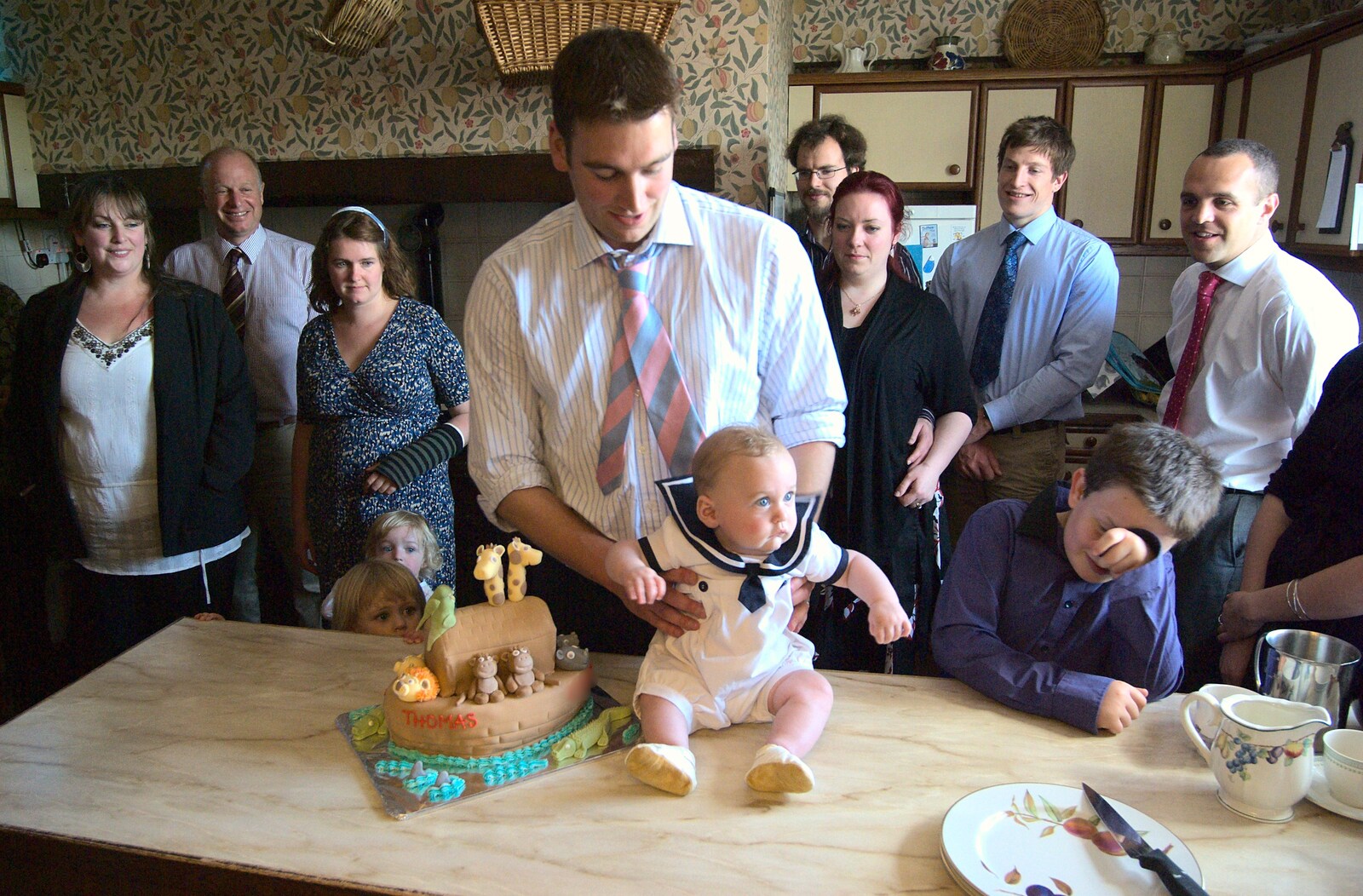Stephen with Thomas from A Christening, Wilford, Northamptonshire - 22nd May 2011