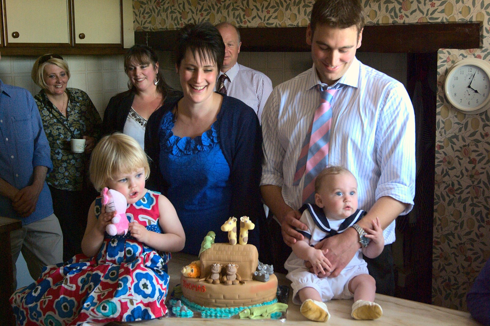 Thomas with his big sis from A Christening, Wilford, Northamptonshire - 22nd May 2011