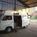 The campervan, parked up in a barn, A Christening, Wilford, Northamptonshire - 22nd May 2011