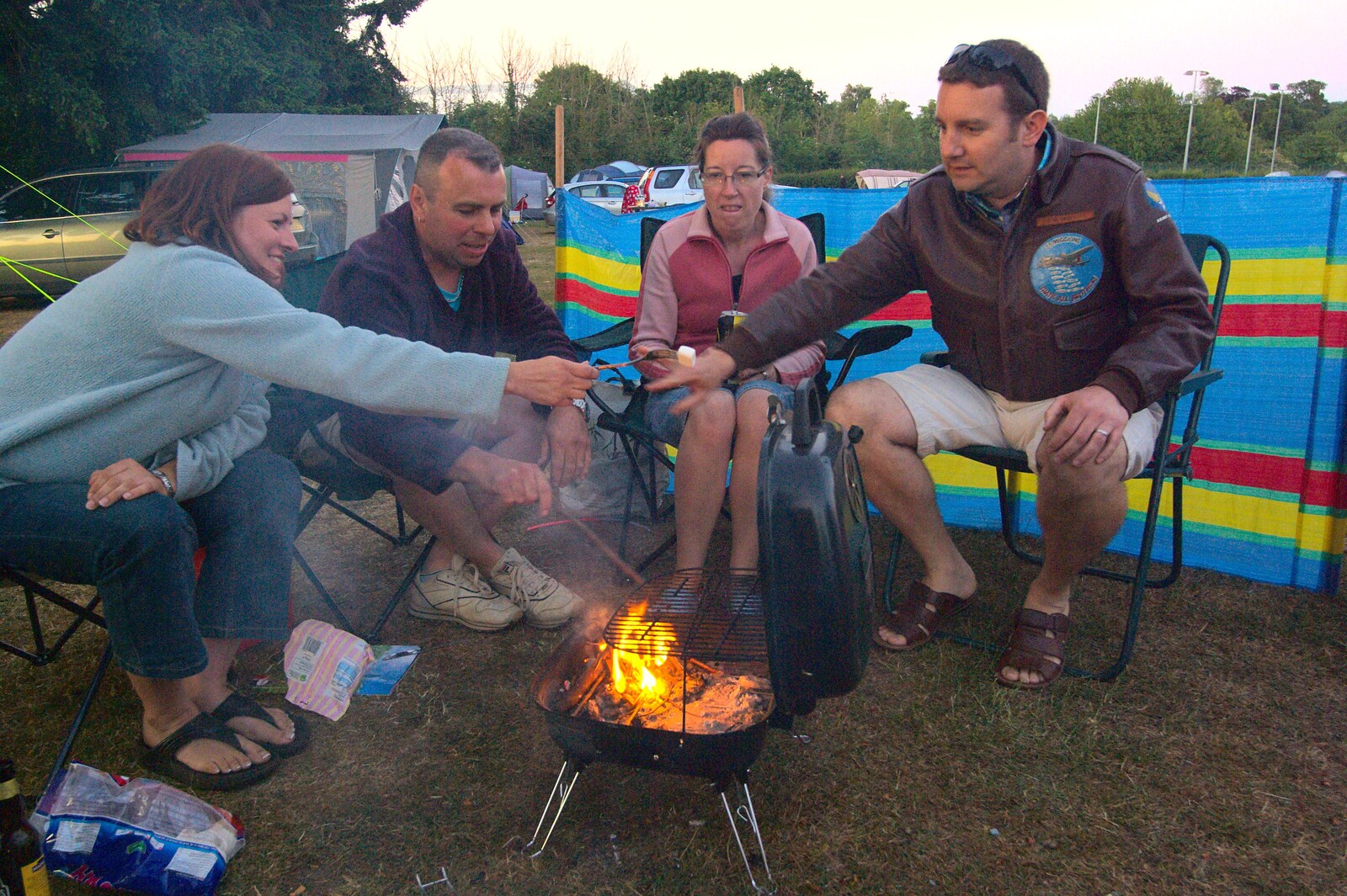 Time for marshmallow toasting from Carlton Park Camping, Saxmundham, Suffolk - 4th June 2011