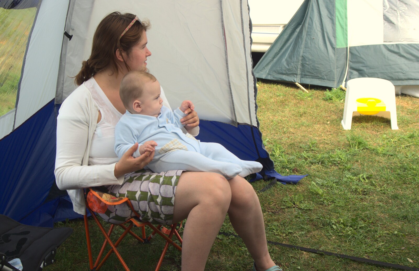 Isobel and the baby Thomas from Carlton Park Camping, Saxmundham, Suffolk - 4th June 2011