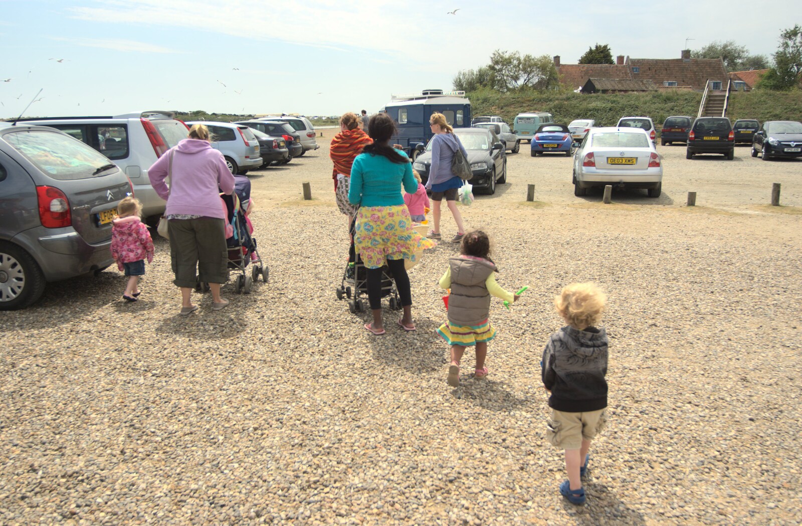 We head off to the beach from Carlton Park Camping, Saxmundham, Suffolk - 4th June 2011