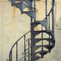 A nice old cast-iron spiral staircase, Carlton Park Camping, Saxmundham, Suffolk - 4th June 2011