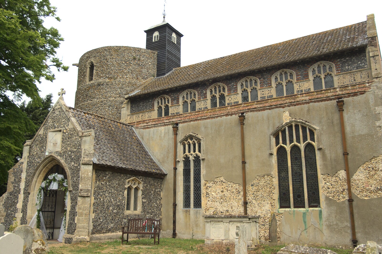 A wooden belfry has been added from A Christening at St. Mary's Church, Wortham, Suffolk - 12th June 2011