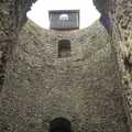 A view up the collapsed round tower, A Christening at St. Mary's Church, Wortham, Suffolk - 12th June 2011