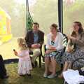Hanging out in the gazebo, A Christening at St. Mary's Church, Wortham, Suffolk - 12th June 2011