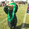 Fred wrangles a green sash, Fred's First Sports Day, Palgrave, Suffolk - 18th June 2011