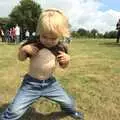 Fred gets his abdominal region out, Fred's First Sports Day, Palgrave, Suffolk - 18th June 2011