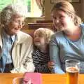 Grandmother, Fred and Isobel in the Fisherman's Haunt, A Camper Van Odyssey: Oxford, Salisbury, New Forest and Barton-on-Sea - 19th June 2011