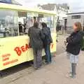 Isobel queues up for doughnuts, A Camper Van Odyssey: Charmouth, Plymouth, Dartmoor and Bath - 20th June 2011