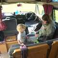 Fred and Isobel in the van, A Camper Van Odyssey: Charmouth, Plymouth, Dartmoor and Bath - 20th June 2011