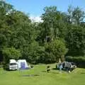 The next-door tent packs up, A Camper Van Odyssey: Charmouth, Plymouth, Dartmoor and Bath - 20th June 2011