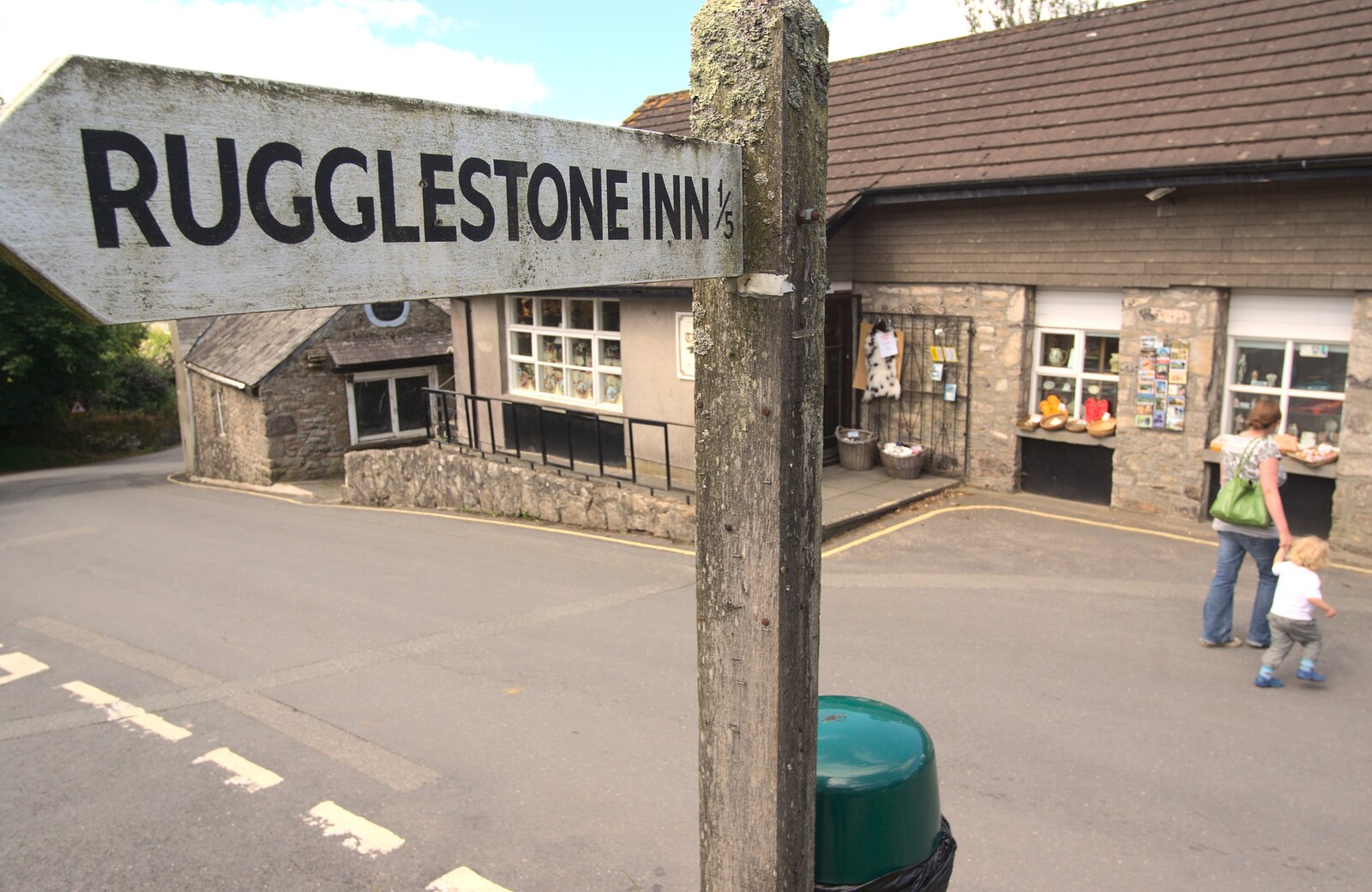 Old-school sign for the Rugglestone Inn from A Camper Van Odyssey: Charmouth, Plymouth, Dartmoor and Bath - 20th June 2011