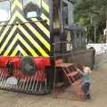 Fred climbs down from 11104 'Mavis', A Few Hours at the Bressingham Steam Museum, Bressingham, Norfolk - 2nd July 2011