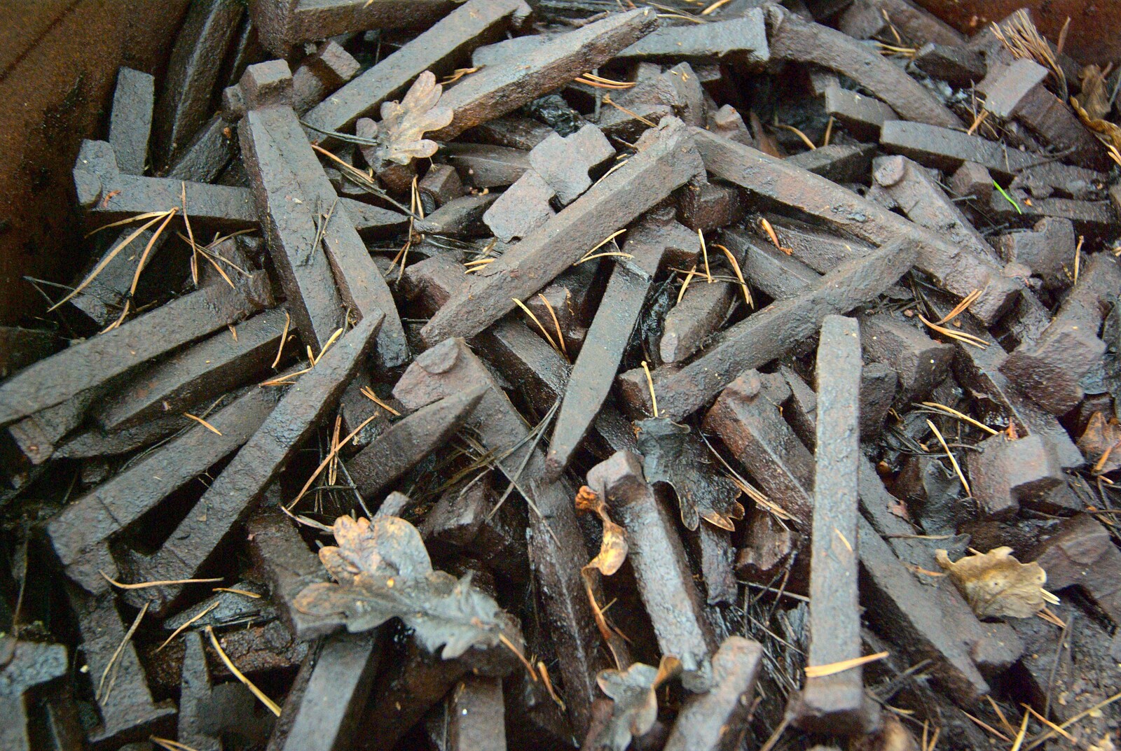 A pile of rail spikes from A Few Hours at the Bressingham Steam Museum, Bressingham, Norfolk - 2nd July 2011