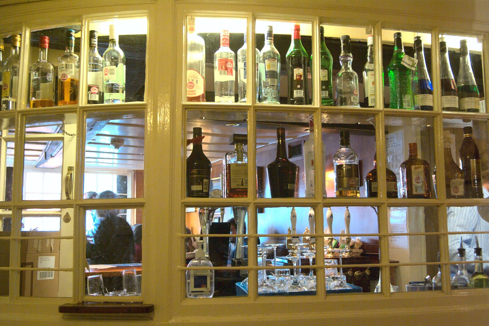 Behind the back bar in the Crown Hotel from The First Anniversary, Southwold, Suffolk - 3rd July 2011