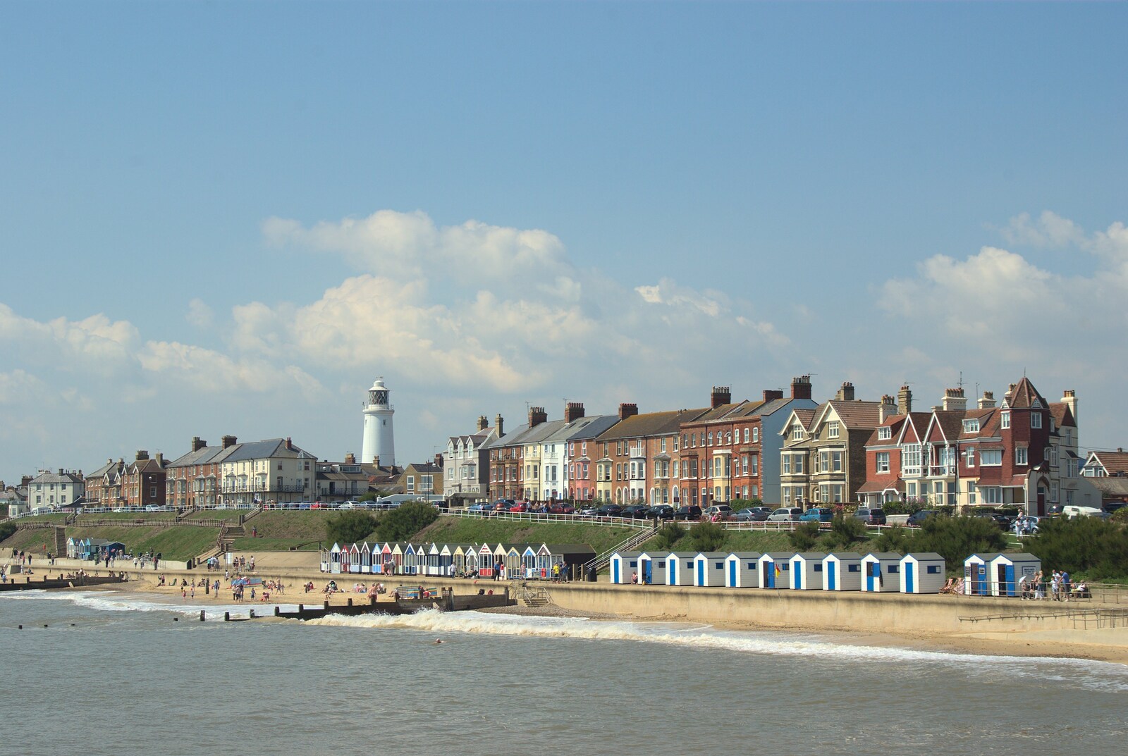 Nice view of Southwold from half-way up the pier from The First Anniversary, Southwold, Suffolk - 3rd July 2011