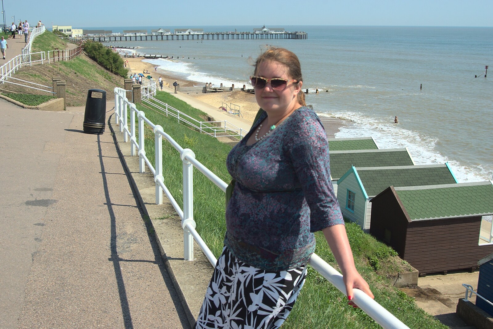 Isobel on the promenade from The First Anniversary, Southwold, Suffolk - 3rd July 2011