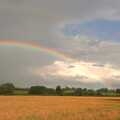 A rainbow over Stuston, Paella and Roadworks, Brome, Suffolk - 9th July 2011
